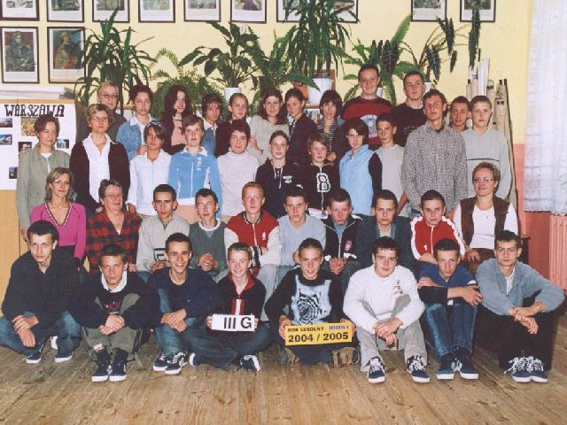 Klasa III gimnazjum - rok szkolny 2004/2005
